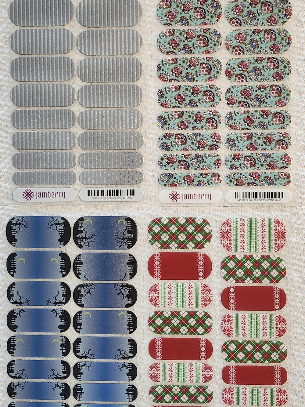 Jamberry Nail Wraps - Holiday Mix - 4 Sheets